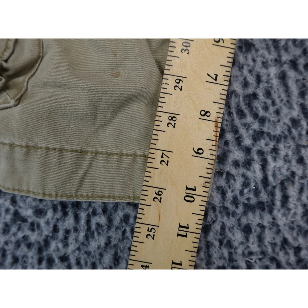 Old Navy Mens Cargo Shorts Khaki‎ Tan Cotton Twill Multi Pocket Size 32W